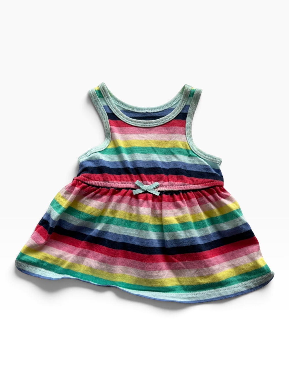 Carter's Rainbow Striped Tank Dress - Pink, Yellow, Green, Blue, Navy
